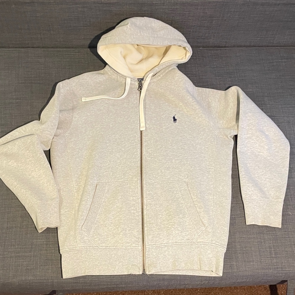 Ralph Lauren Men's Zip-Up Grey Sweater